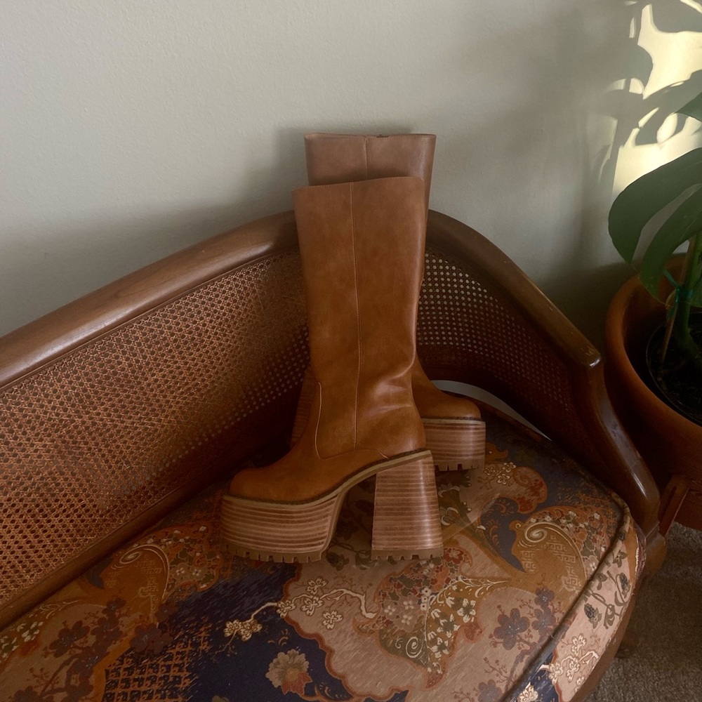Knee high platform boots